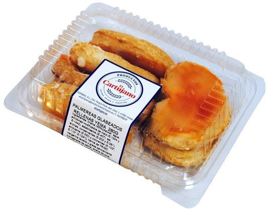 El Cartujano Palmeras Glaseadas Rellenas de Yema 280G 5U – Repostería Tradicional con el Sabor de Siempre