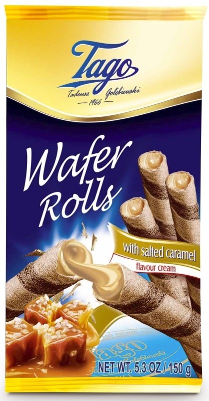 Tago Tubito Relleno Caramel Wafer Rolls 150G