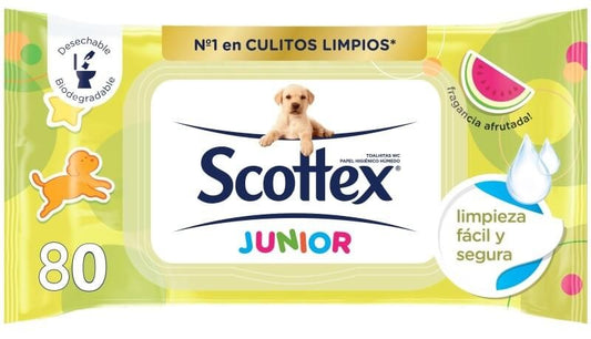 Scottex Junior Papel Humedo 80 Unidades
