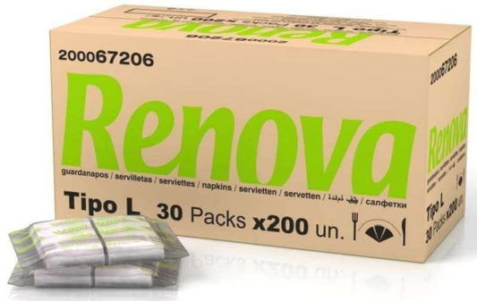 Renova Servilleta Mini 17x17 200 Unidades