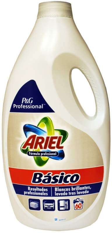 Ariel Profesional Básico Detergente Líquido 60 Dosis – Blancos Impecables con Resultados Profesionales