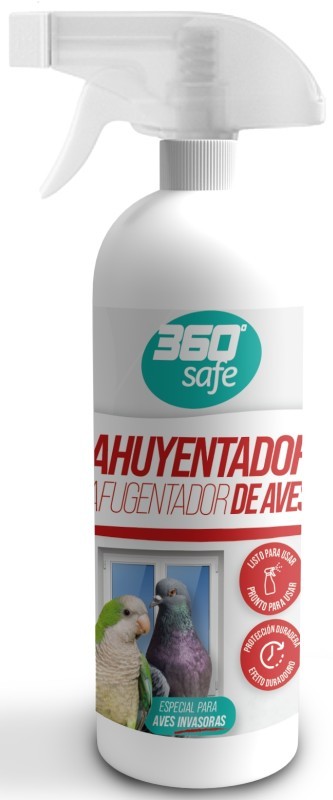 360 Safe Ahuyentador de Aves 500 ml – Protección Eficaz y Natural Contra Palomas y Aves Invasoras
