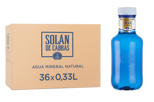 Solán De Cabras Agua Mineral Natural - Pack de 36 x 33 cl - Total: 11,8L