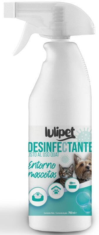 Lulipet Desinfectante Entorno Mascotas 750 ml – Higiene Eficaz y Segura para Espacios Compartidos