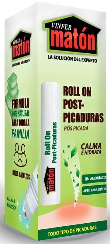 Vinfer Matón Roll On Post-Picaduras 14 ml – Alivio Inmediato para Toda la Familia