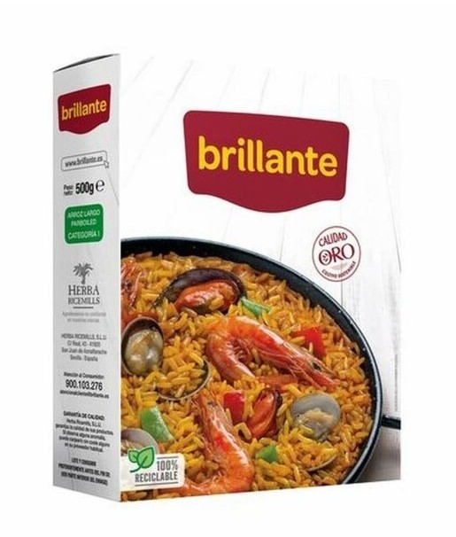 Brillante Arroz Largo Parboiled Calidad Oro 500g - Perfecto para tus Recetas de Paella