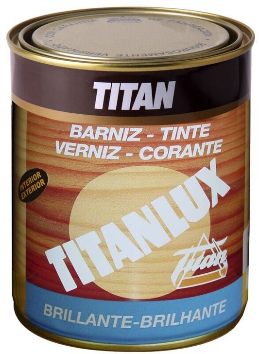 Titanlux Barniz Tinte Brillante 250 ml – Protección y Color para Maderas de Interior y Exterior