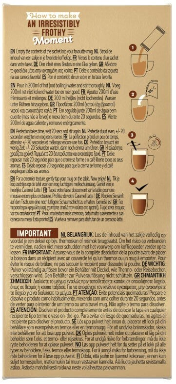 Nescafé Caramel Latte Café Soluble Pack de 6 Total 48 Sobres – El Sabor Dulce y Cremoso que Enamora