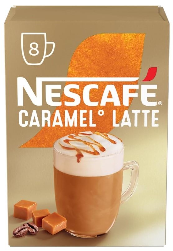 Nescafé Caramel Latte Café Soluble Pack de 6 Total 48 Sobres – El Sabor Dulce y Cremoso que Enamora