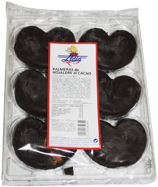 Lidia Palmeras de Hojaldre al Cacao 300 G
