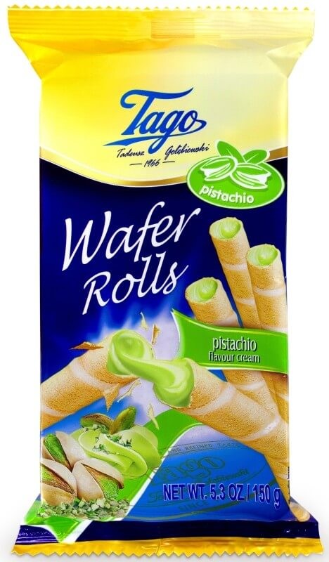 Tago Wafer Rolls Pistachio 150 G