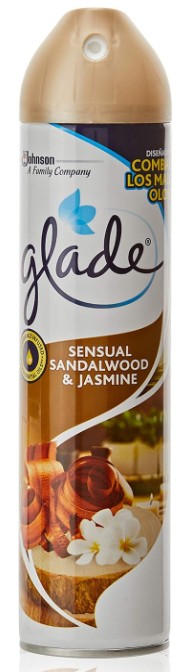 Glade Sensual Sandalwood & Jasmine Ambientador en Aerosol 300 ml - Transforma Tu Hogar con una Fragancia Sofisticada y Duradera