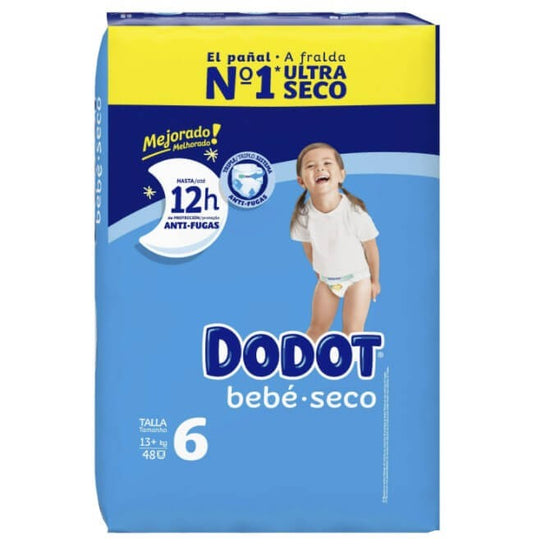 Dodot Bebé Seco Talla 6 (+13 kg) 48 Pañales