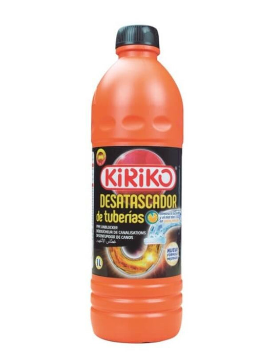 Kiriko Desatascador de Tuberías 1 Litro - Potente Solución para Desatascar Tuberías y Desagües