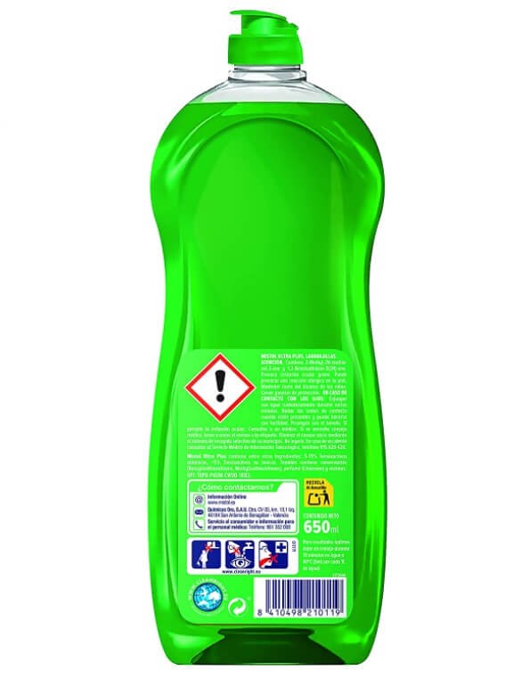 Mistol Ultra Plus Lavavajillas a Mano 650 ml