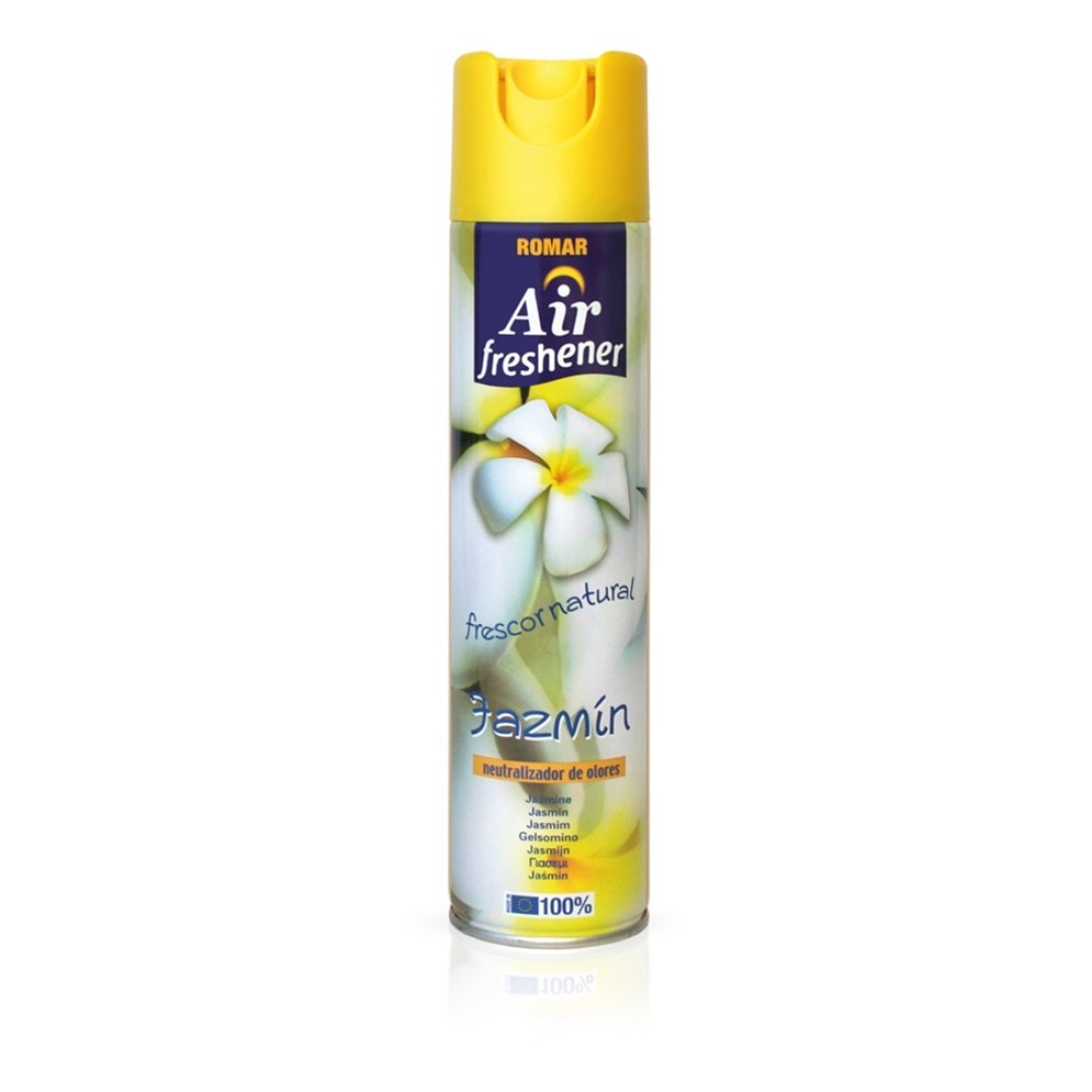 Romar Air Freshener Ambientador Jazmín Spray 300 ml – Frescor Natural y Neutralizador de Olores
