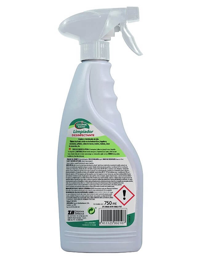 Cooper Limpiador Desinfectante Sin Lejía 750 ml – Limpieza y Desinfección Segura