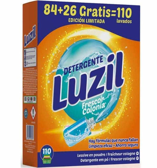 Luzil Detergente en Polvo Frescor Colonia 110 Lavados – Limpieza Eficaz con Aroma Refrescante