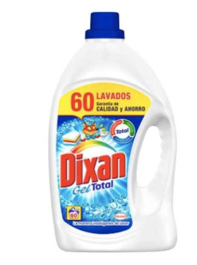 Dixan en gel  30 lavados + 30 lavados 3 l