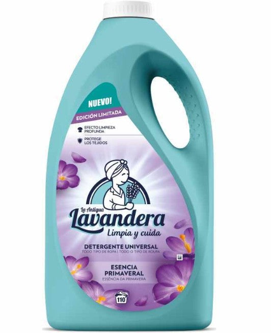 La Antigua Lavandera Detergente Líquido Esencia Primaveral 4,95L 110D