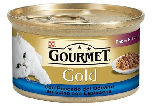 Purina Gourmet Gold Pescado y Espinacas 85 gr