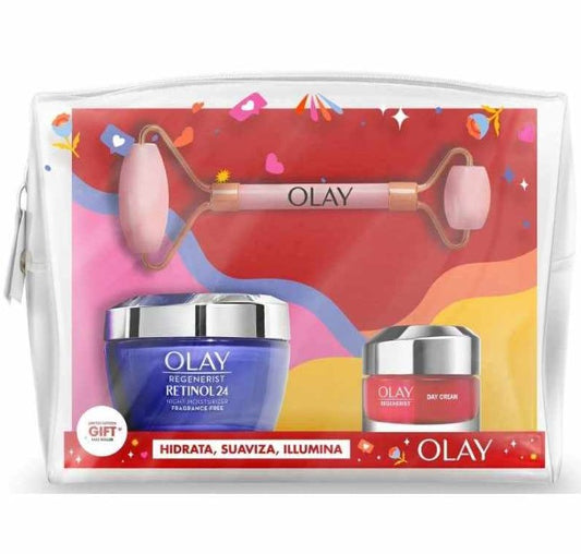 Olay Neceser Regenerist Retinol 50 ml + Crema Mini Día 15 ml + Roller