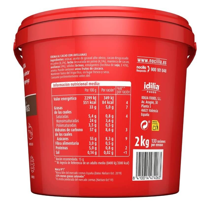 Nocilla Profesional Fluida Original 2 Kg - La Crema de Cacao Perfecta para Hostelería