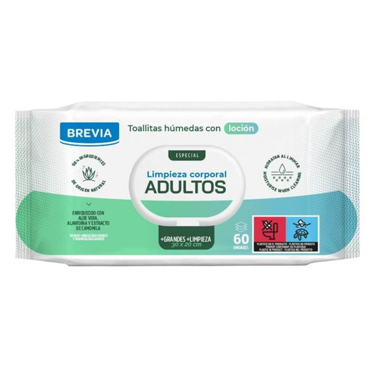 Brevia Toallitas Adultos 60 Unidades