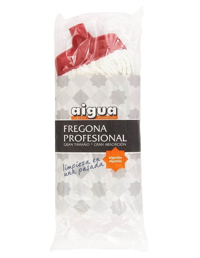 Aigua Fregona Profesional Algodón Gran Tamaño – Limpieza Eficaz y Alta Absorción