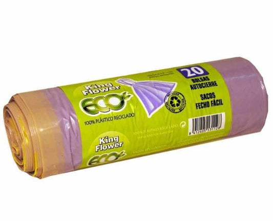 King Flowe Bolsas De Basura Autoc Violeta 20 Unidades