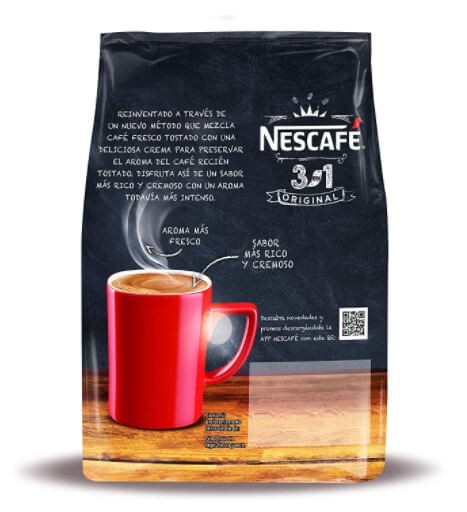 Nescafé 3 en 1 Café con Leche y Azúcar 10 Sobres – Sabor Fresco y Rico en un Solo Paso