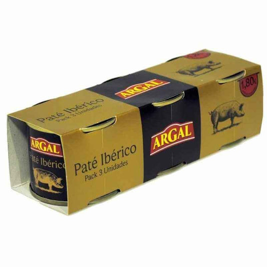 Argal Paté de Hígado de Cerdo Ibérico 3 x 80 g - Sabor y Calidad Gourmet en Cada Porción