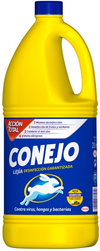 Conejo Lejía Acción Total 2L – La Máxima Protección y Frescura para tu Hogar