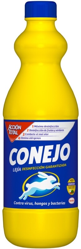 Conejo Lejía Acción Total 1L – Desinfección Garantizada Contra Virus y Bacterias