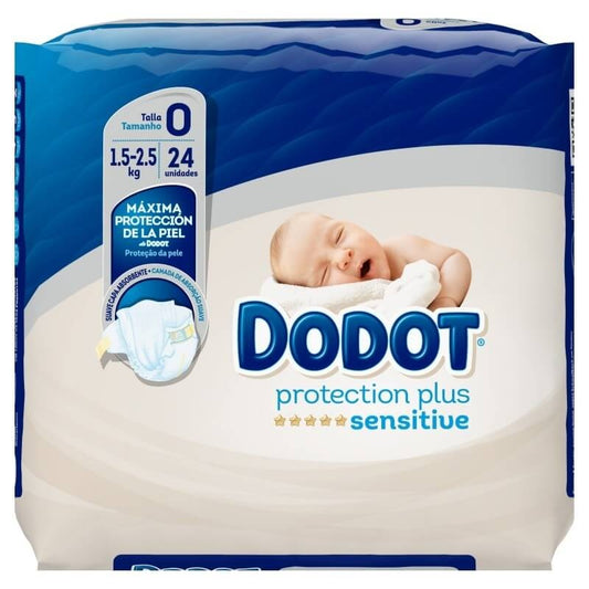 Dodot Sensitive Recién Nacido Talla 0 (1,5-2,5Kg) 24U – Cuidado Suave y Protección Total para los Primeros Días