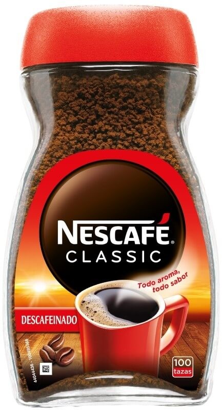 Nescafé Classic Descafeinado Café Soluble 200 g – Todo el Sabor del Café, Sin la Cafeína