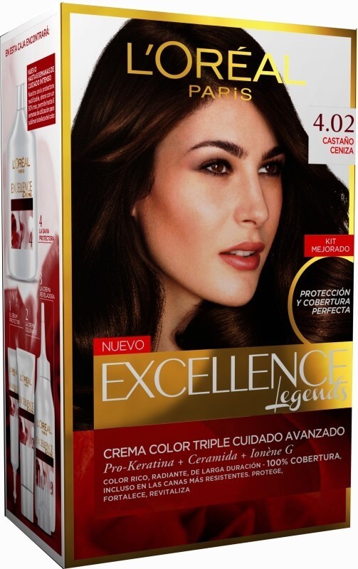 L'Oreal Excellence Creme Tinte 4.02 Castaño Irisado Sutil