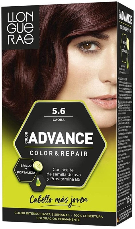Llongueras Advance Color & Repair 5.6 Caoba - Coloración Permanente con Cuidado Intensivo