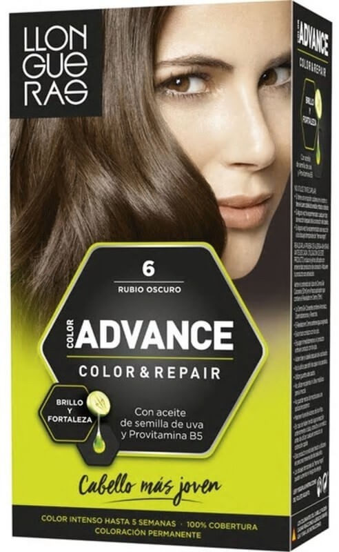 Llongueras Advance Color & Repair 6 Rubio Oscuro - Coloración Permanente para un Cabello Radiante