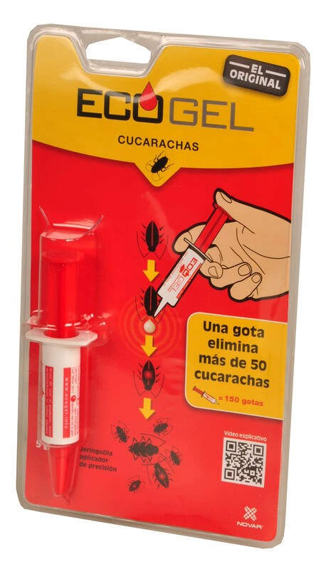Ecogel Jeringa Insecticida Cucarachas 5G - Elimina Cucarachas de Forma Eficaz y Duradera