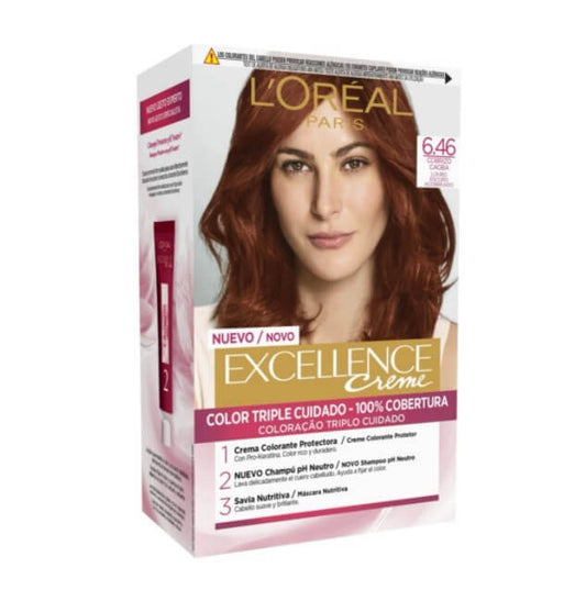 L'Oreal Excellence Creme Tinte 6.46 Cobrizo Caoba