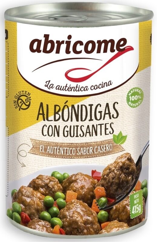 Abricome Albóndigas con Guisantes 415g – Sabor Casero Listo para Disfrutar