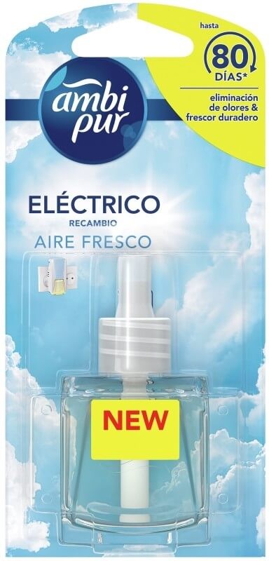 Ambi Pur Recambio Eléctrico Aire Fresco - Fragancia Duradera y Eliminación de Olores