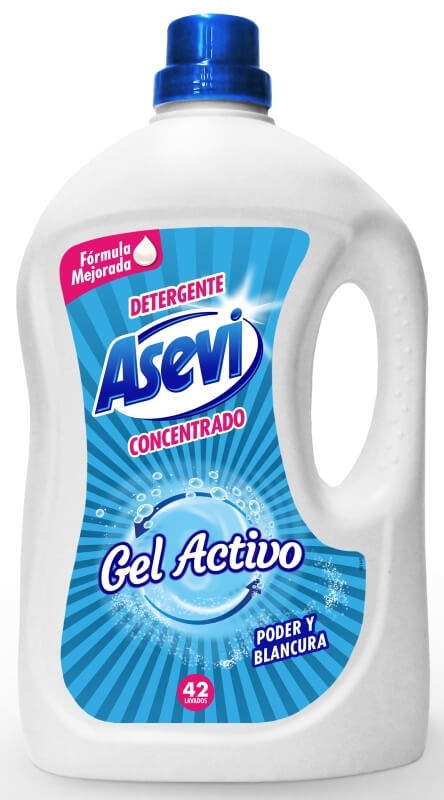 Asevi Detergente Concentrado Gel Activo 2,28 L – Poder y Blancura en Cada Lavado