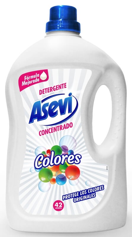 Asevi Detergente Líquido Colores 2,28L 40D - Protección y Frescura para Ropa de Color