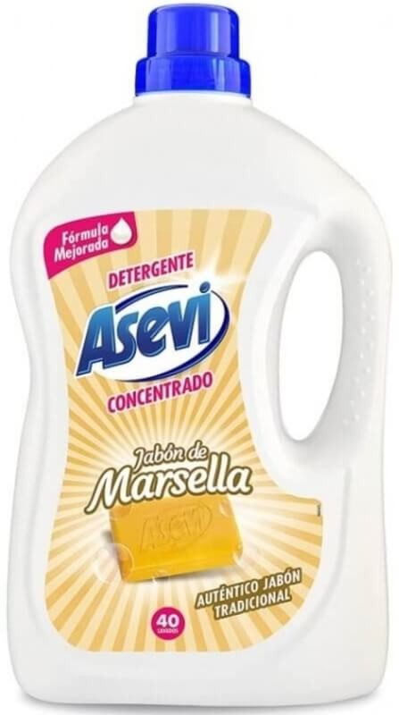 Asevi Detergente Concentrado Jabón de Marsella 2,28 L 40D – Tradición y Eficiencia en Cada Lavado