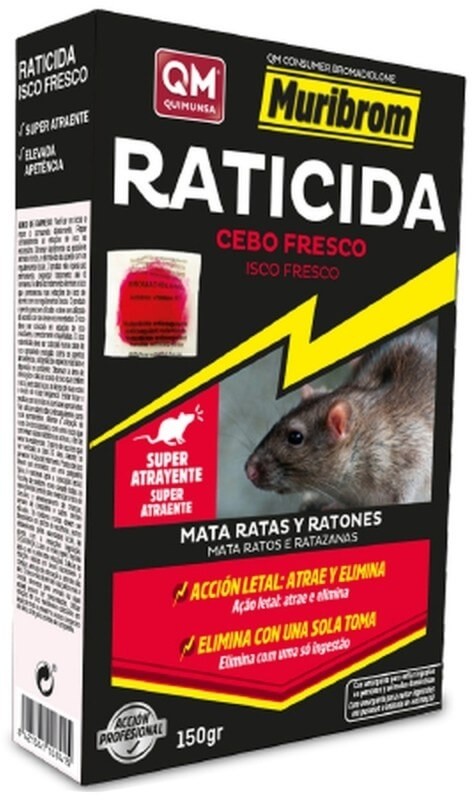 Muribrom Raticida Cebo Fresco 150G – Eficacia Profesional para el Control de Ratas y Ratones