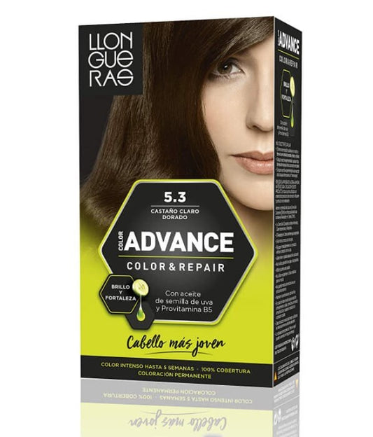 Llongueras Advance Color & Repair 5.3 Castaño Claro Dorado - Brillo y Reparación
