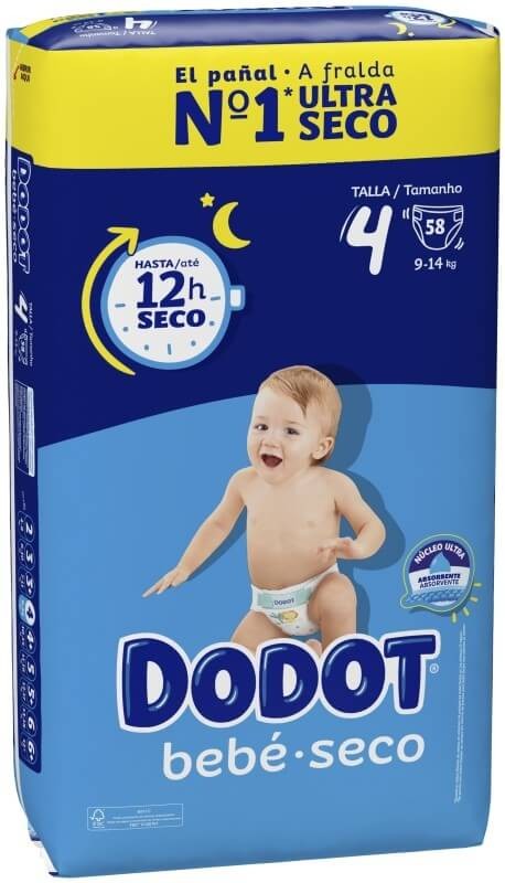 Dodot Bebé Seco Talla 4 (9-14 kg) 58U