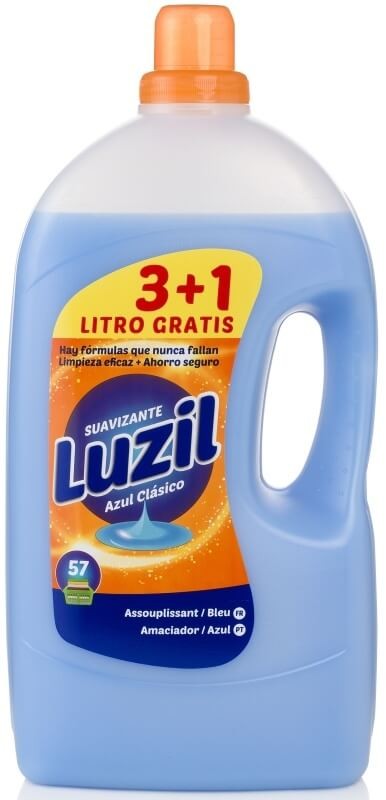 Luzil Suavizante Azul Clásico 4L - Frescura Duradera y Suavidad para Tu Ropa